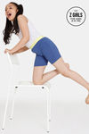 Rosaline Girls Knit Poly Shorts - Sodalite Blue — thumbnail 1